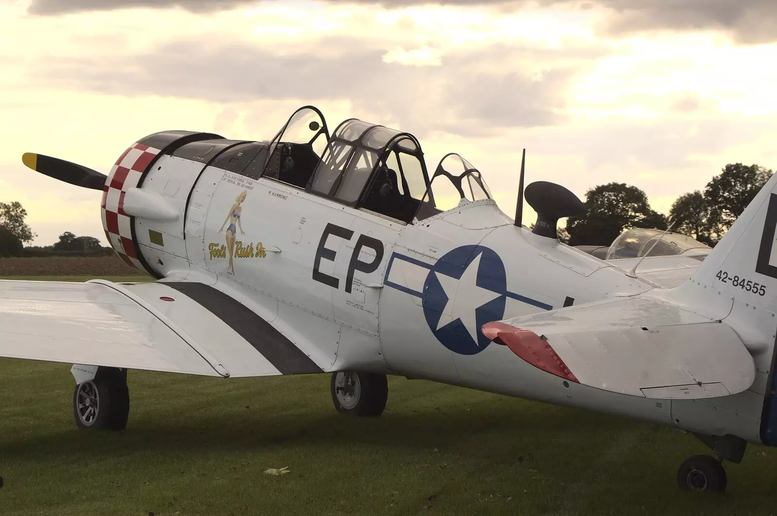 Maurice's Harvard trainer, from Maurice Mustang's Open Day, Hardwick Airfield, Norfolk - 17th October 2010