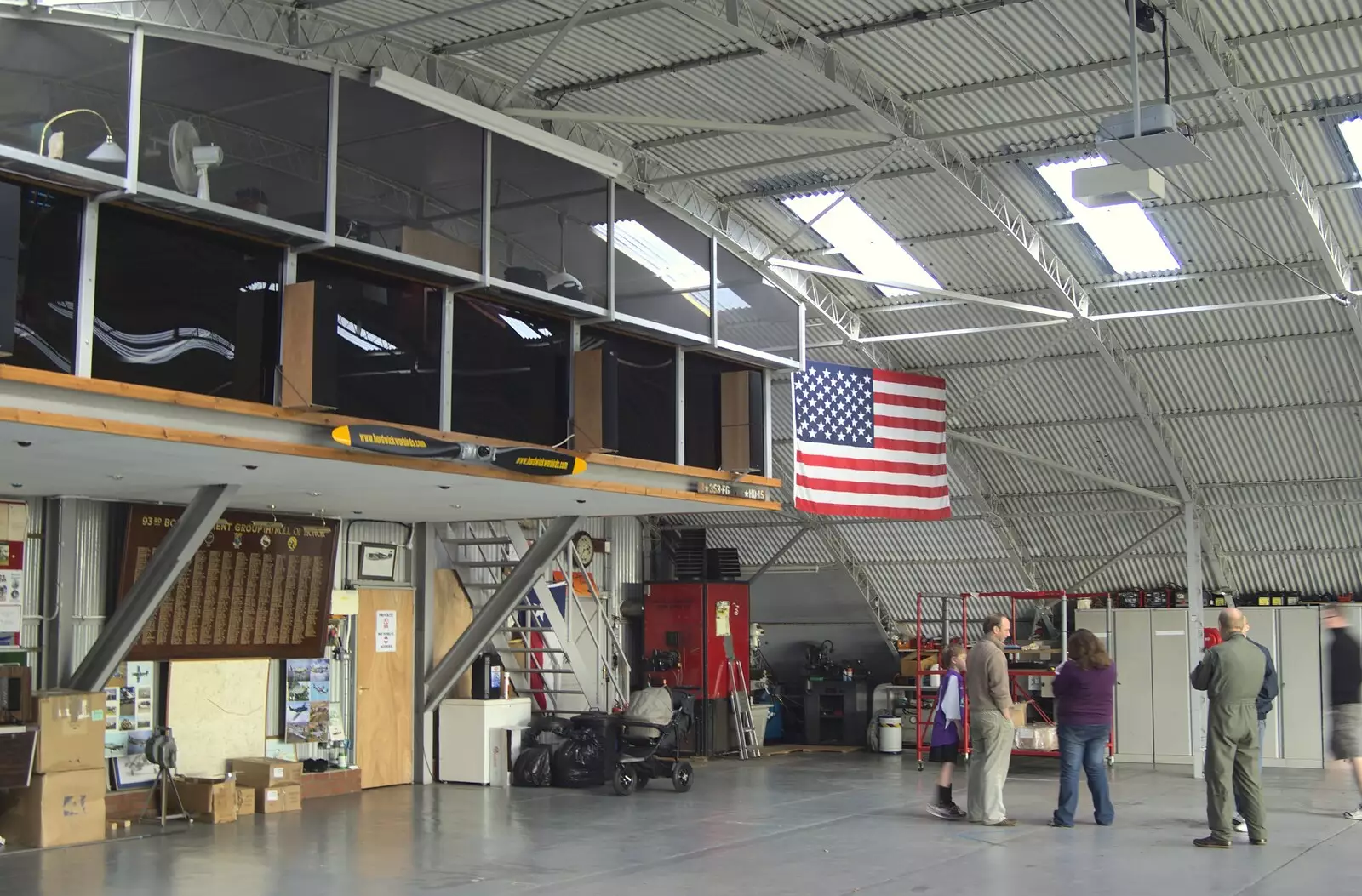 Inside the aircraft hanger, from Maurice Mustang's Open Day, Hardwick Airfield, Norfolk - 17th October 2010