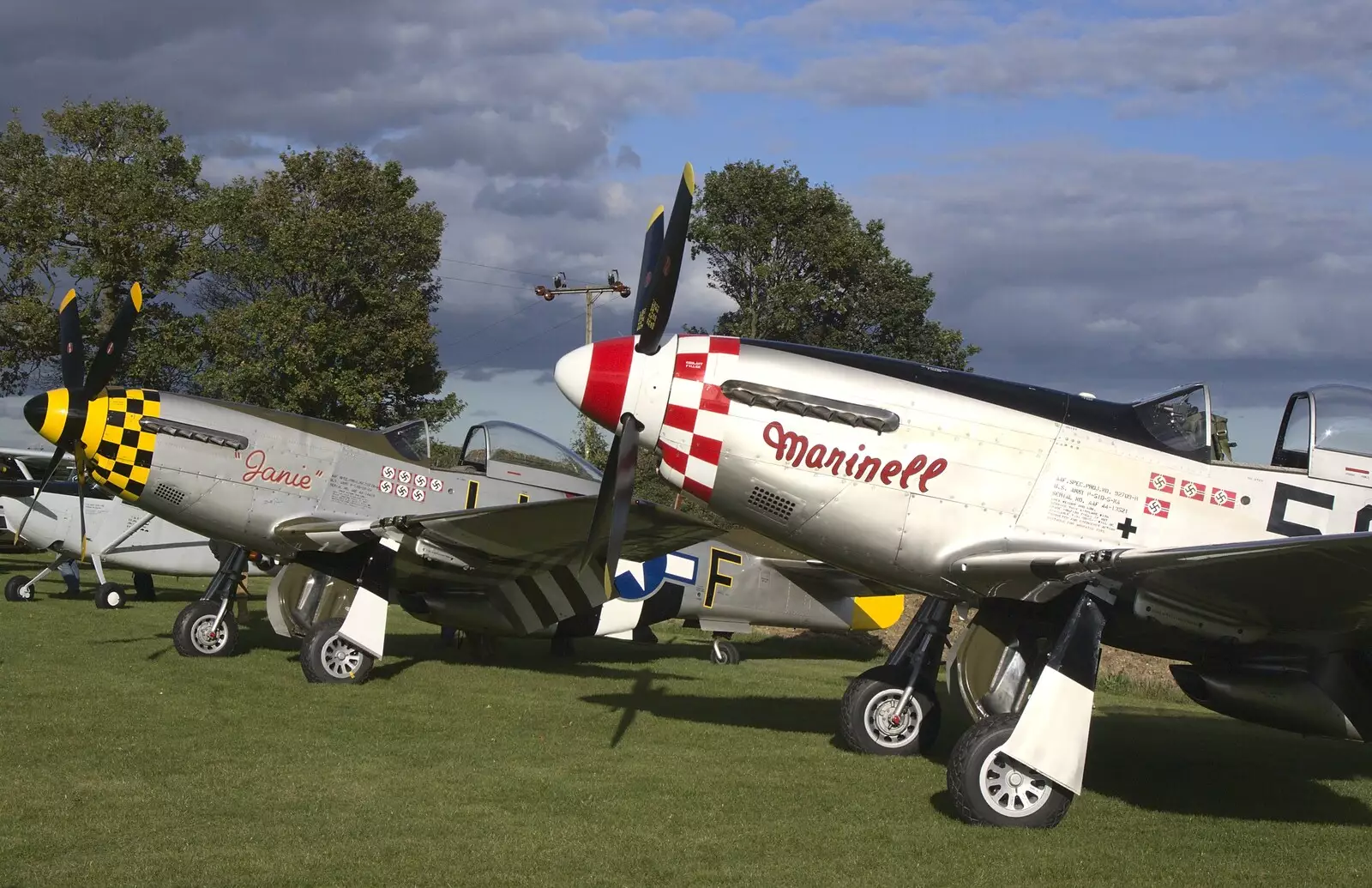 Janie and Marinell, from Maurice Mustang's Open Day, Hardwick Airfield, Norfolk - 17th October 2010