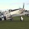 The two Mustangs taxi up to the runway, Maurice Mustang's Open Day, Hardwick Airfield, Norfolk - 17th October 2010