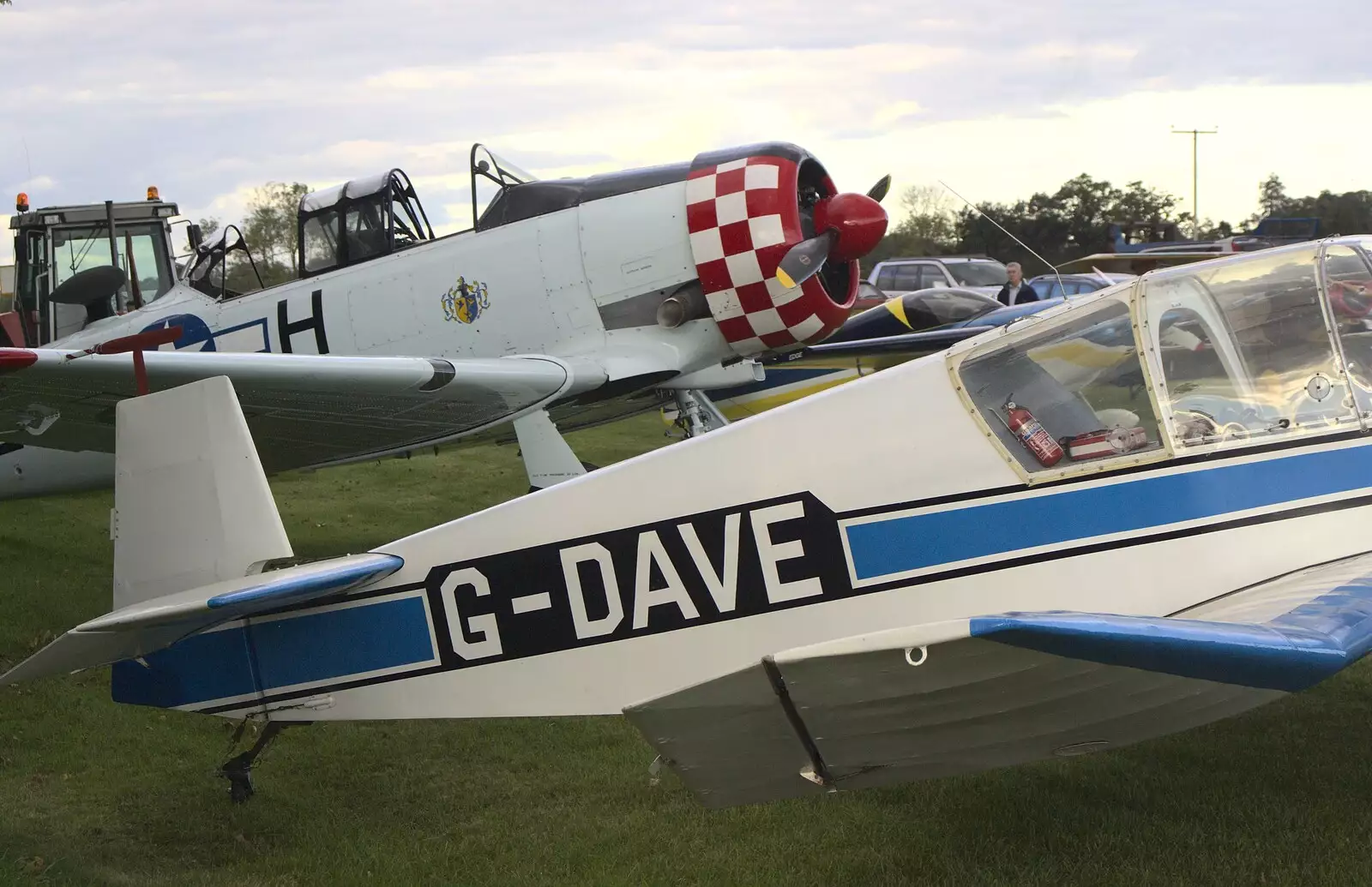 The cool registration of G-DAVE, from Maurice Mustang's Open Day, Hardwick Airfield, Norfolk - 17th October 2010