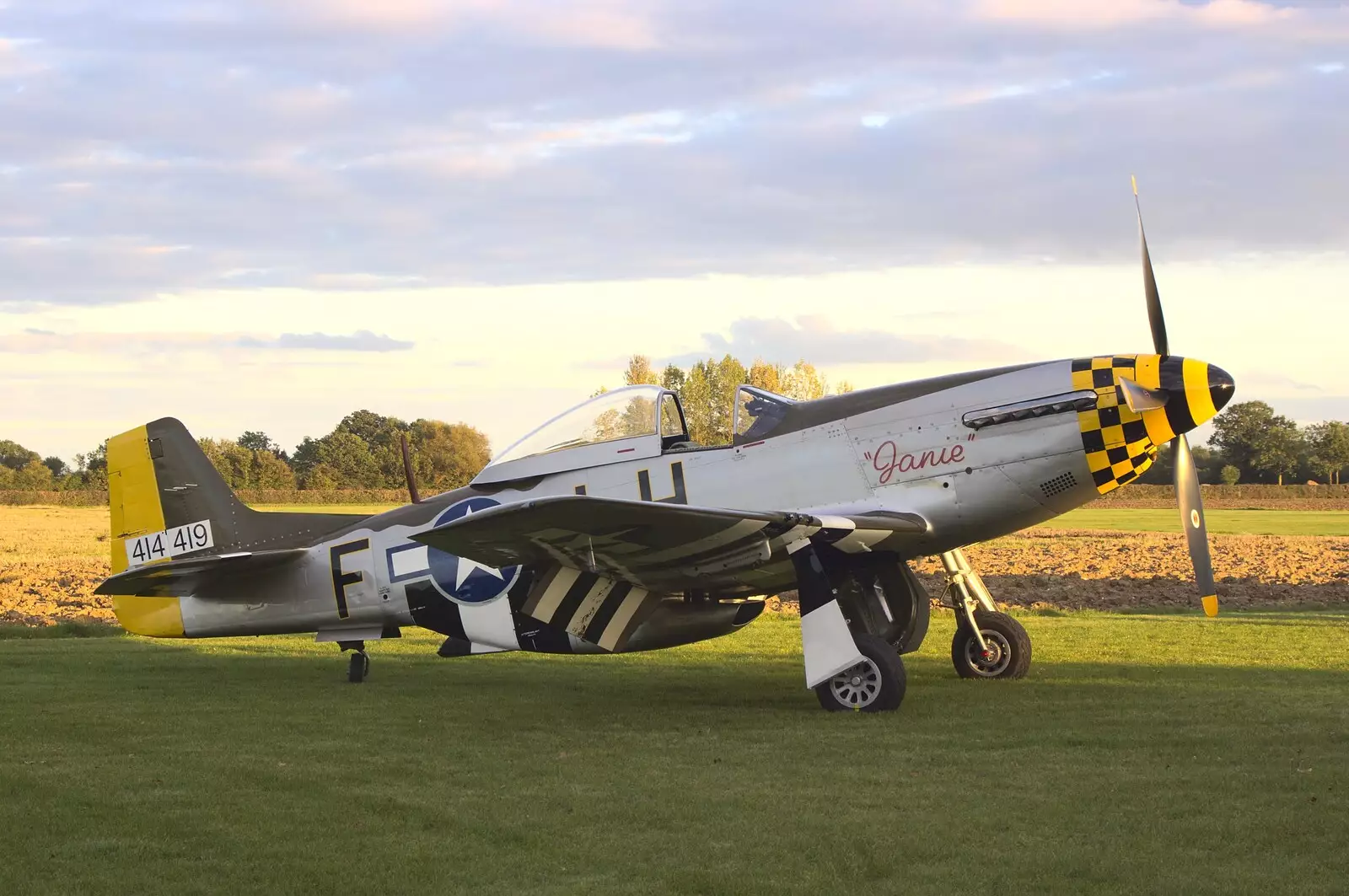 Janie, the Mustang, from Maurice Mustang's Open Day, Hardwick Airfield, Norfolk - 17th October 2010