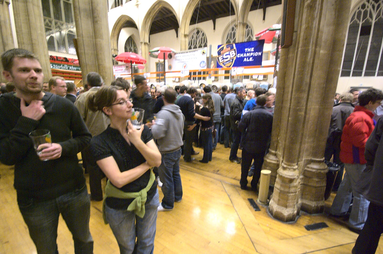 Phil and Suey contemplate their next beer from The Norwich Beer Festival, St. Andrew's Hall, Norwich, Norfolk - 27th October 2010