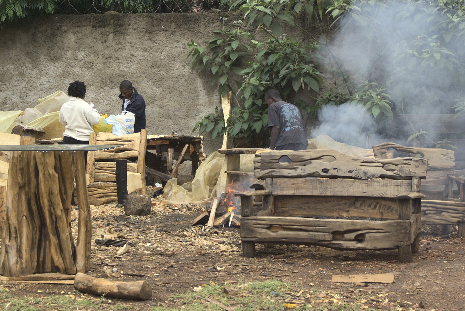 Woodworkers do their thing from Nairobi and the Road to Maasai Mara, Kenya, Africa - 1st November 2010