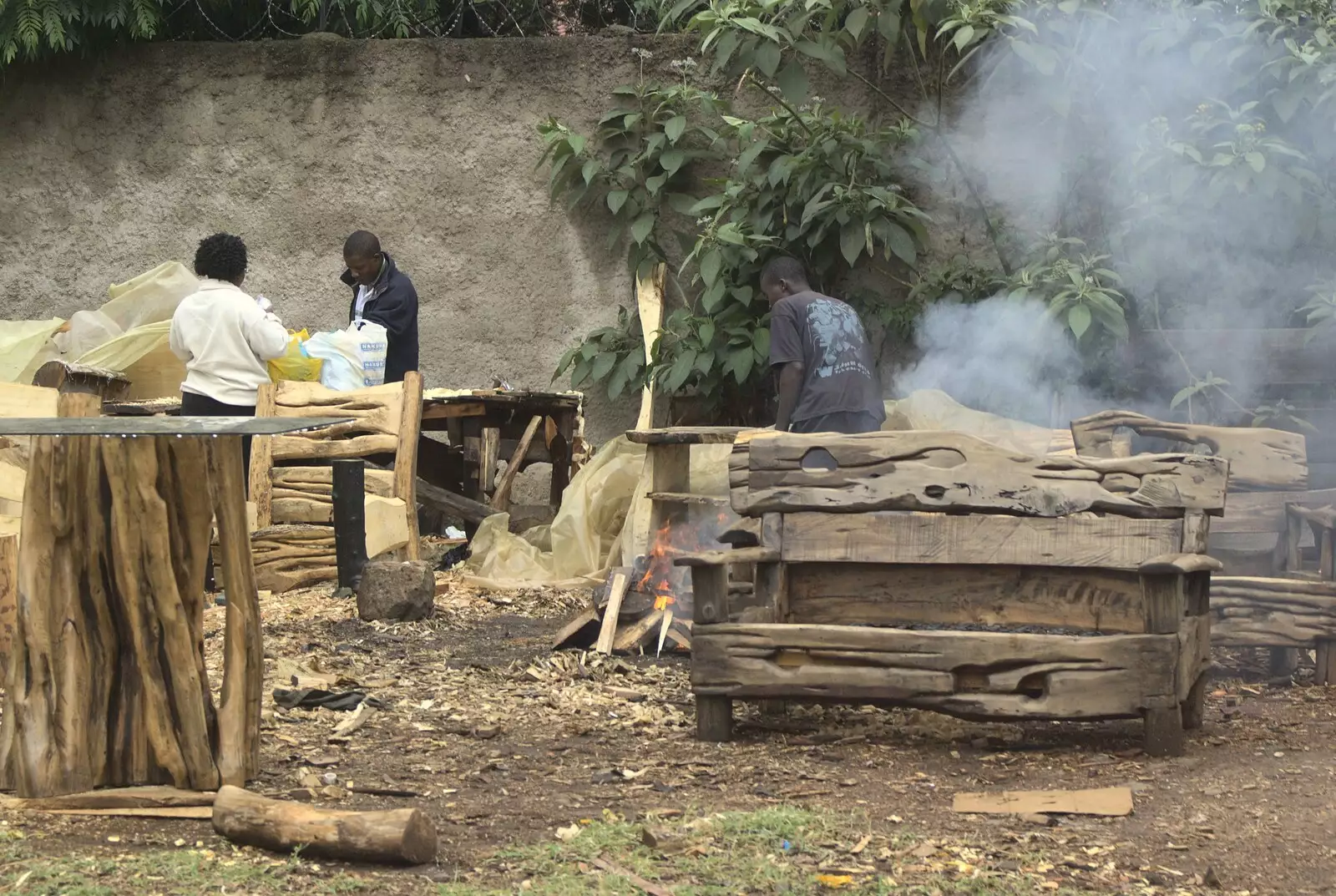 Woodworkers do their thing, from Nairobi and the Road to Maasai Mara, Kenya, Africa - 1st November 2010