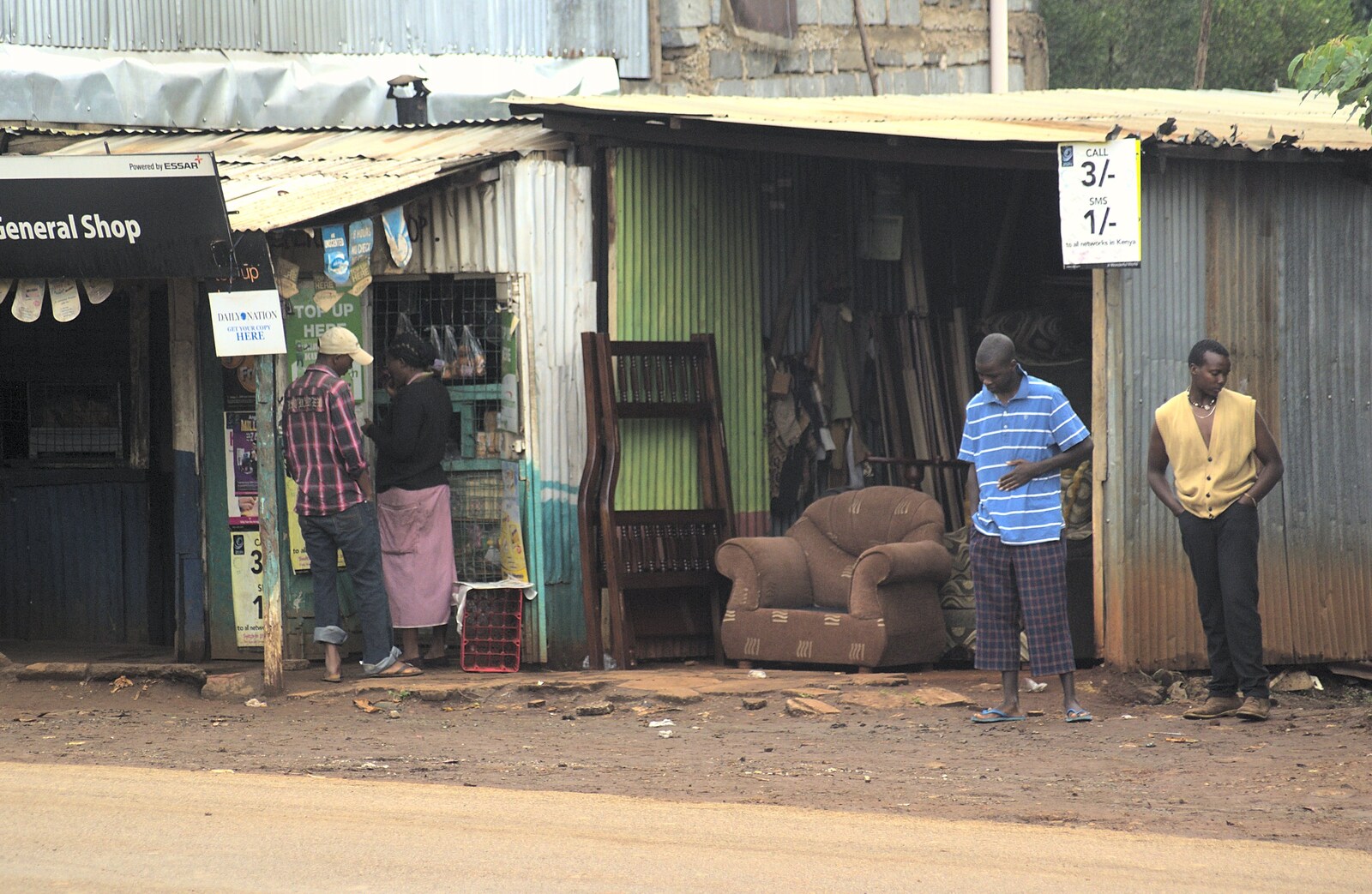 An armchair on the street from Nairobi and the Road to Maasai Mara, Kenya, Africa - 1st November 2010