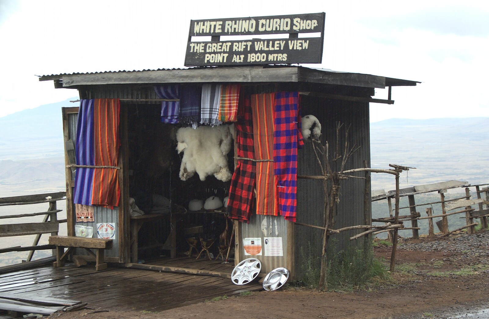 The White Rhino Curio shop on the top of a cliff from Nairobi and the Road to Maasai Mara, Kenya, Africa - 1st November 2010