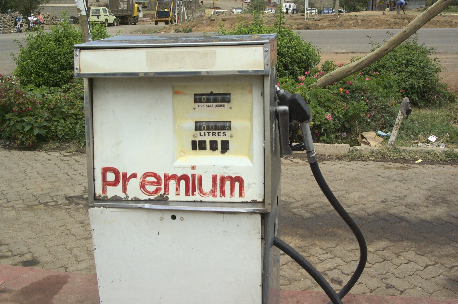 In the town of Narok, another ancient petrol pump from Nairobi and the Road to Maasai Mara, Kenya, Africa - 1st November 2010