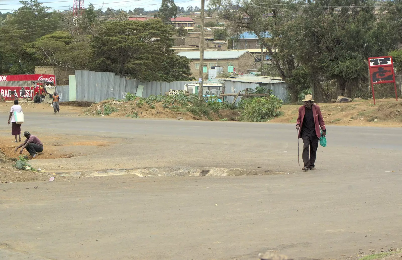 An old dude walks around, from Nairobi and the Road to Maasai Mara, Kenya, Africa - 1st November 2010