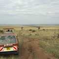 A van pulls off the side of the road, Maasai Mara Safari and a Maasai Village, Ololaimutia, Kenya - 5th November 2010