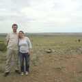 Nosher and Isobel on the top of Lookout Bluff, Maasai Mara Safari and a Maasai Village, Ololaimutia, Kenya - 5th November 2010