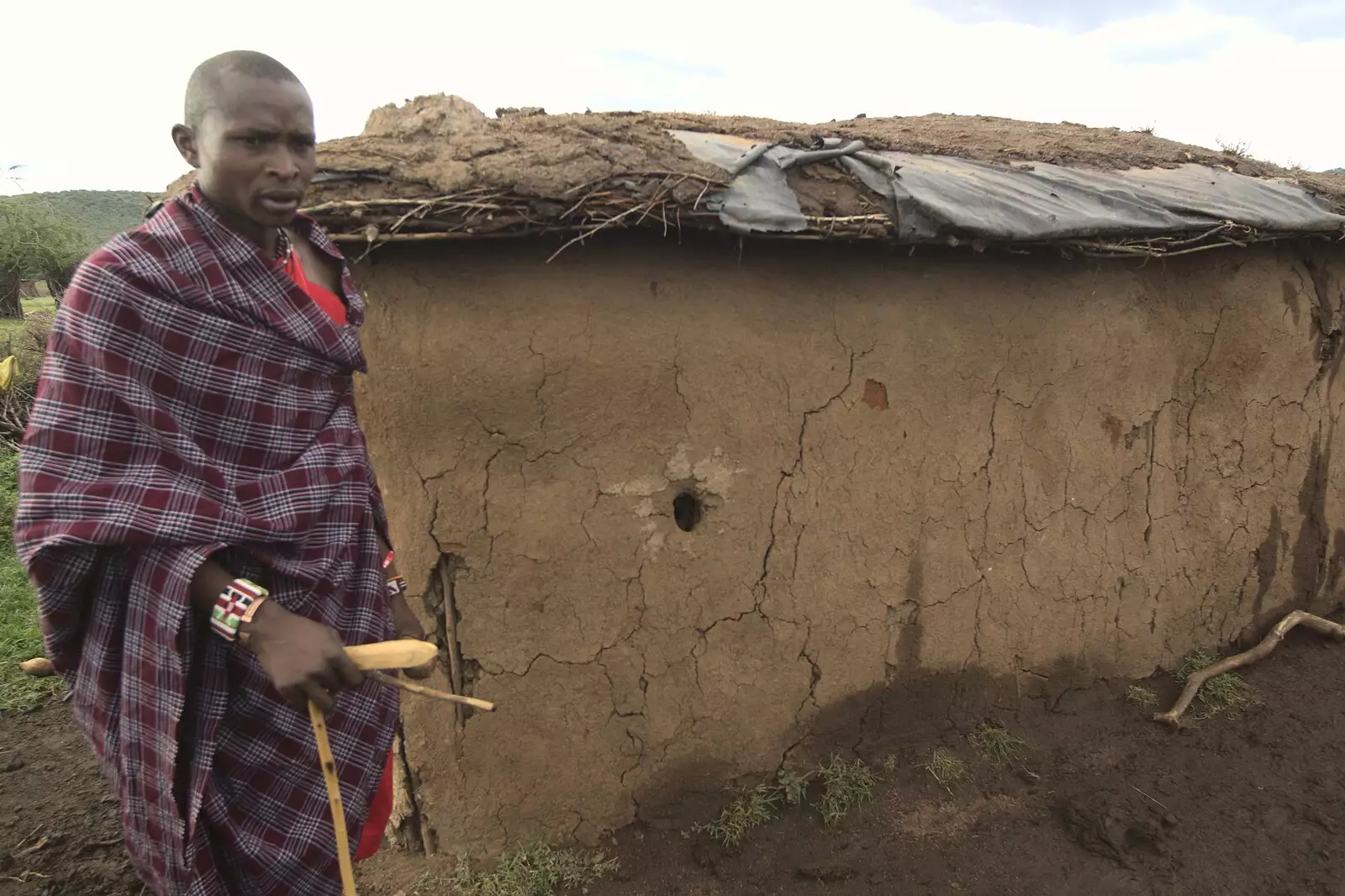 The chief's son performs an introduction, from Maasai Mara Safari and a Maasai Village, Ololaimutia, Kenya - 5th November 2010