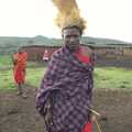 A lion-skin head-dress is part of the ritual, Maasai Mara Safari and a Maasai Village, Ololaimutia, Kenya - 5th November 2010
