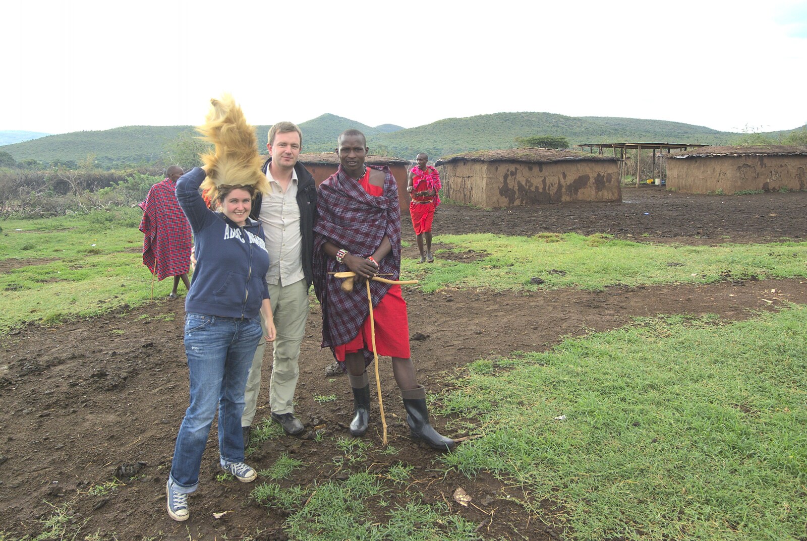 Maasai Mara Safari and a Maasai Village, Ololaimutia, Kenya - 5th November 2010: Isobel joins in
