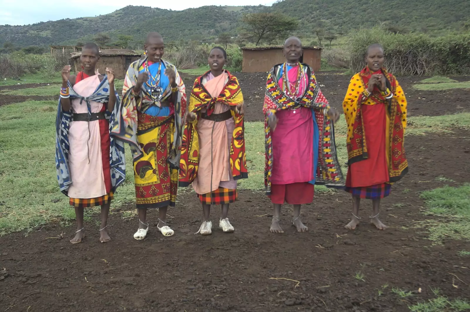 Some Maasai women perform a melancholy wedding song, from Maasai Mara Safari and a Maasai Village, Ololaimutia, Kenya - 5th November 2010