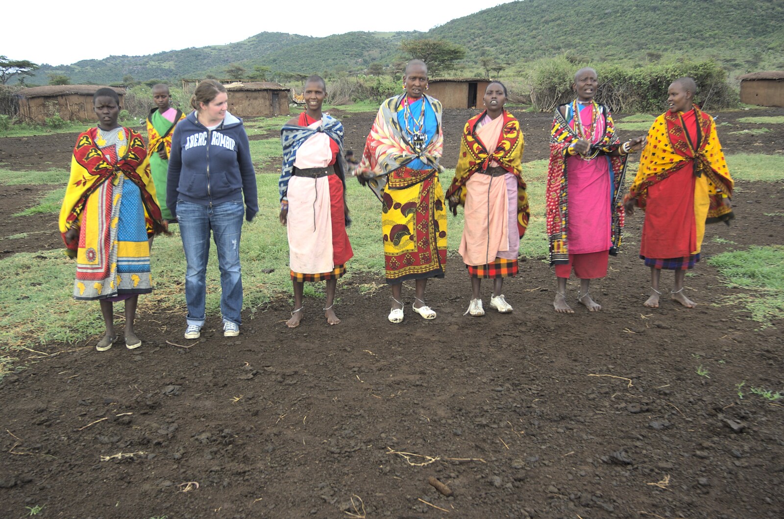 Maasai Mara Safari and a Maasai Village, Ololaimutia, Kenya - 5th November 2010: Isobel is invited to join in