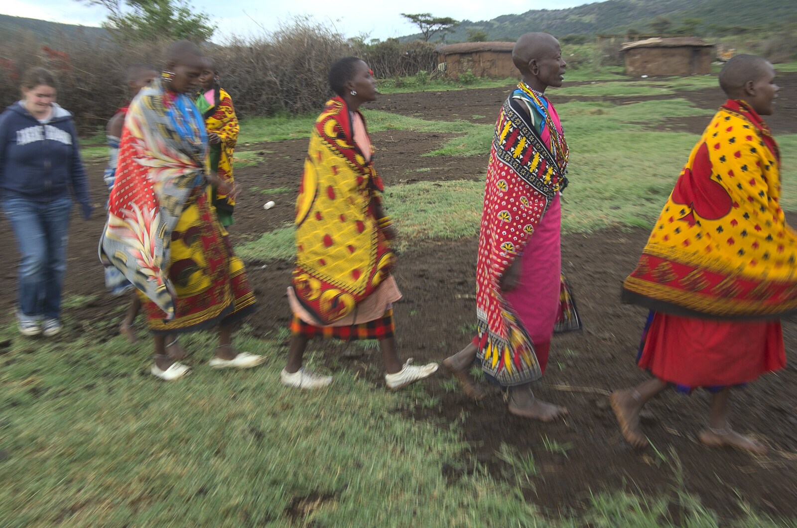Maasai Mara Safari and a Maasai Village, Ololaimutia, Kenya - 5th November 2010: Colourful Maasai women