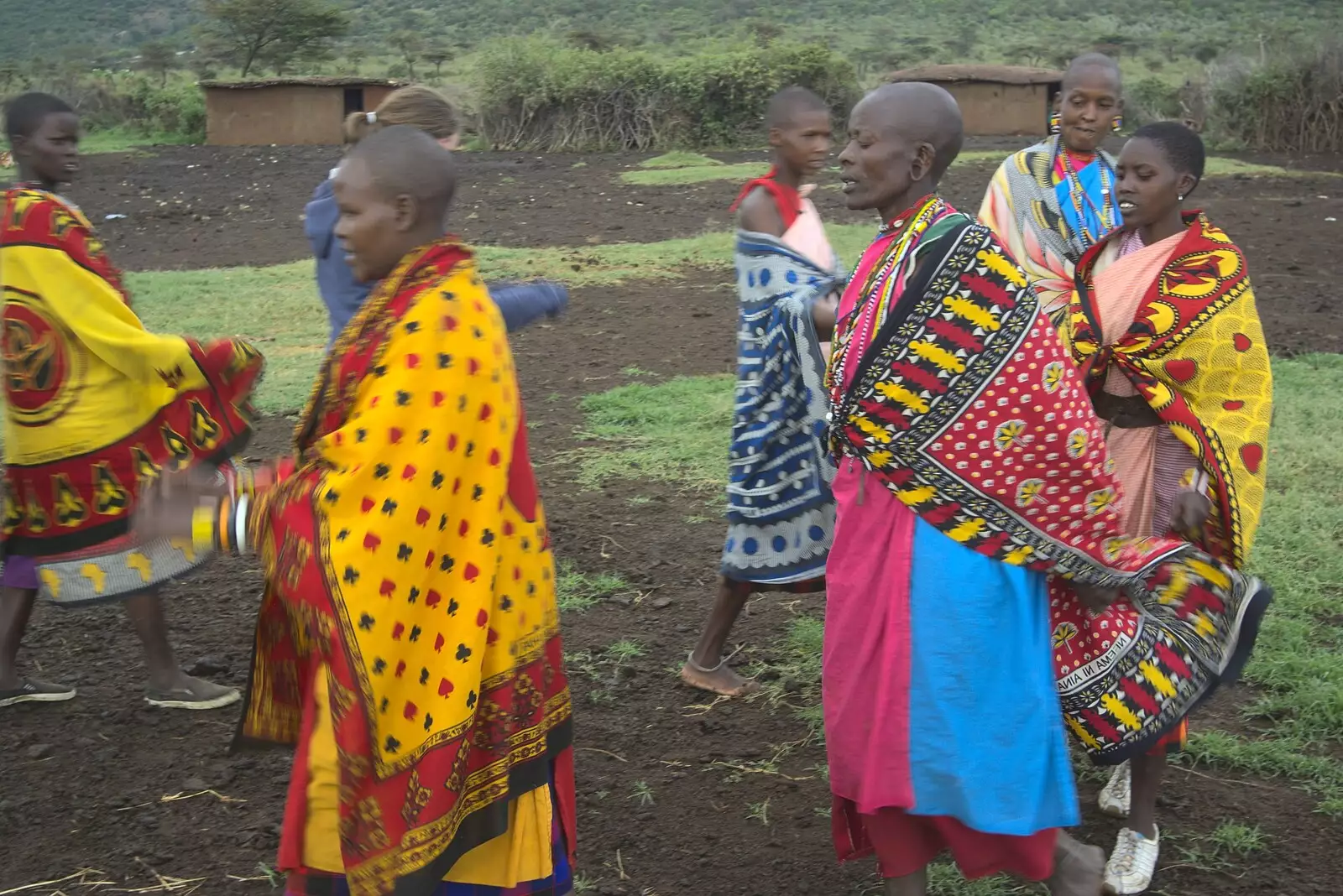 More mournful dancing, from Maasai Mara Safari and a Maasai Village, Ololaimutia, Kenya - 5th November 2010