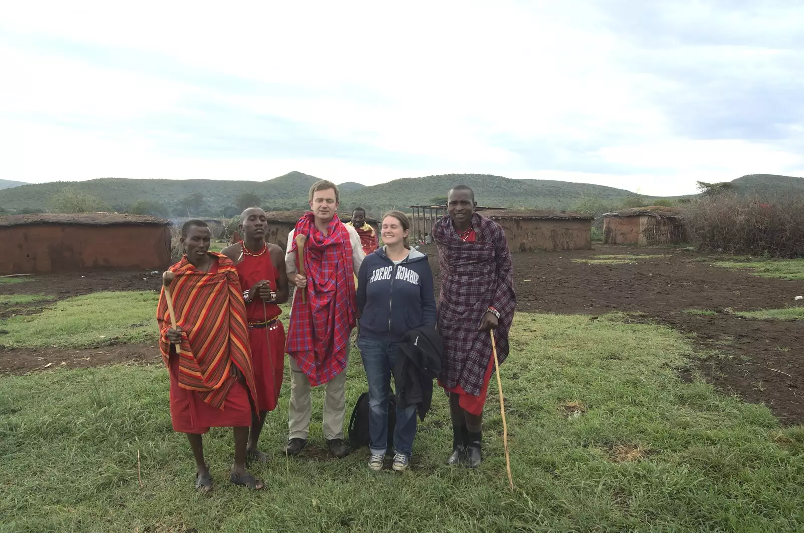 A group photo, from Maasai Mara Safari and a Maasai Village, Ololaimutia, Kenya - 5th November 2010
