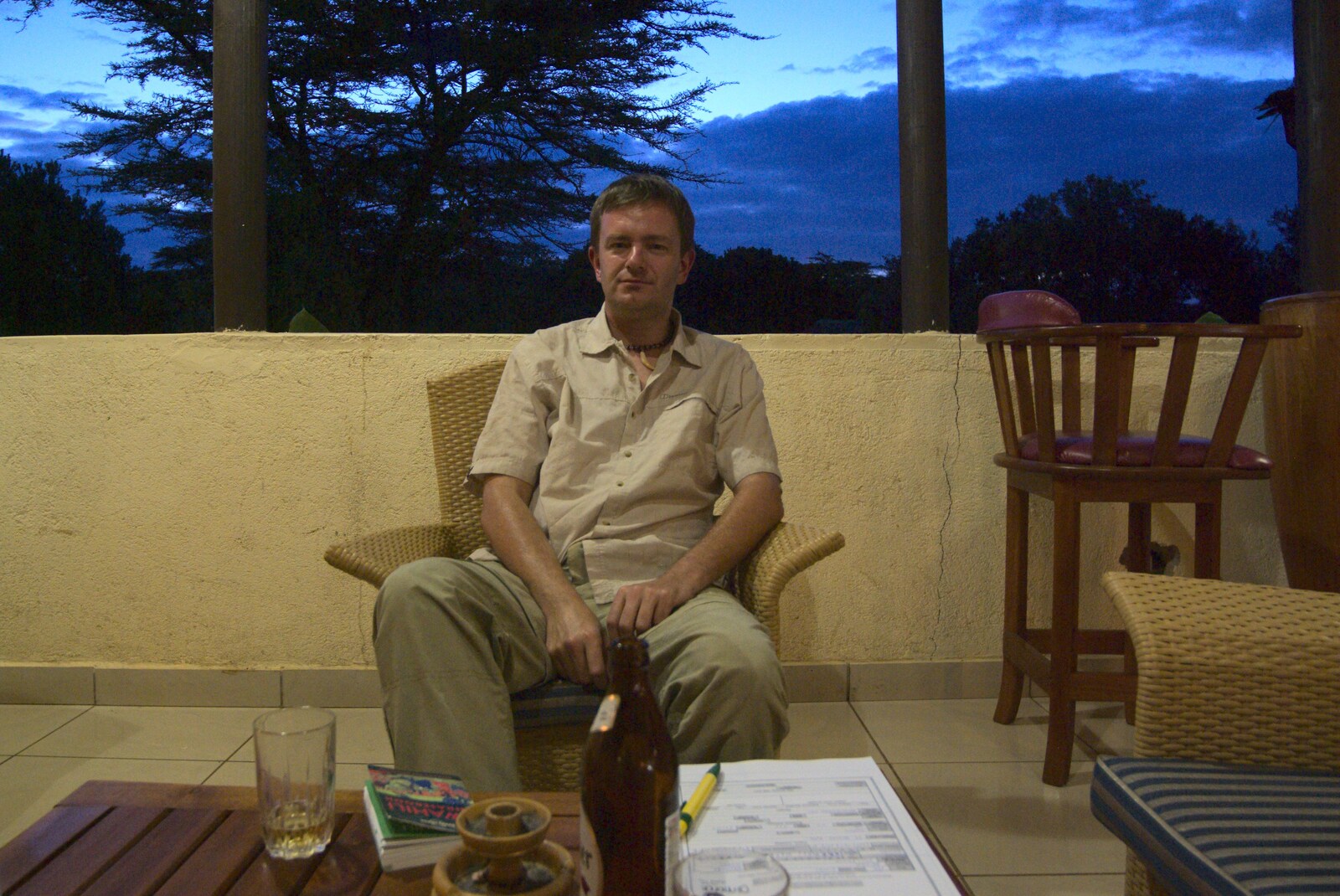 Maasai Mara Safari and a Maasai Village, Ololaimutia, Kenya - 5th November 2010: Nosher considers the day