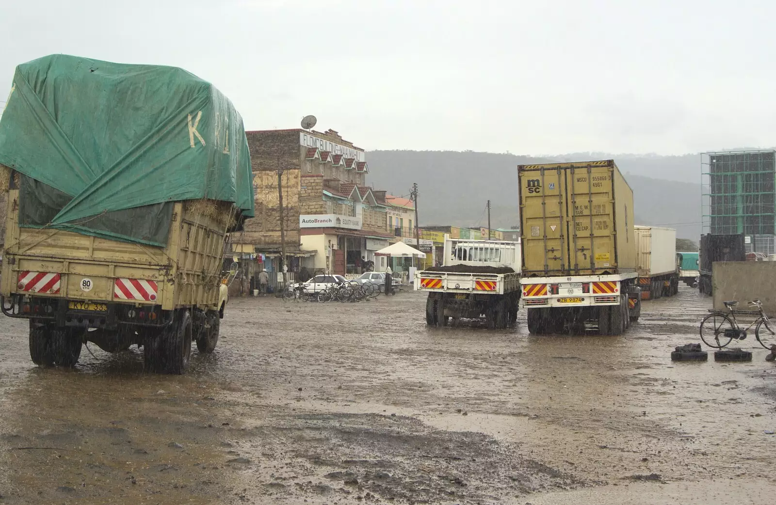 A lorry park in Maai Mahiu, from Narok to Naivasha and Hell's Gate National Park, Kenya, Africa - 5th November 2010