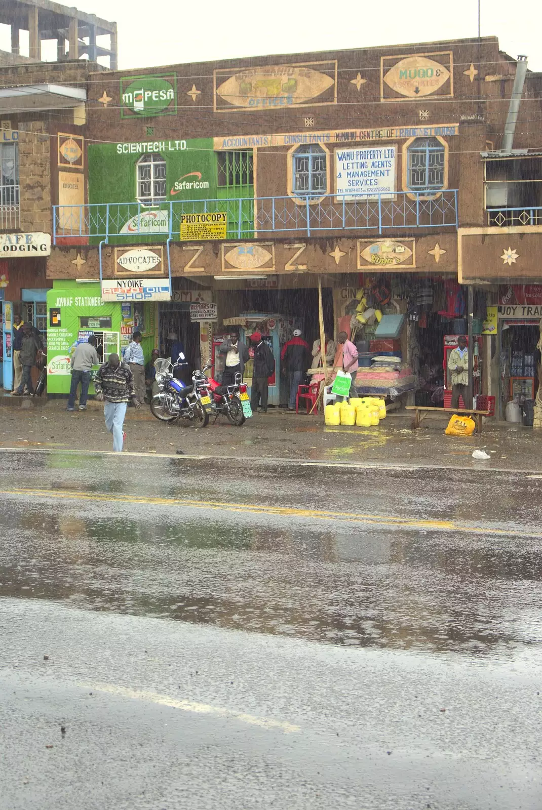 Shops in the rain, Maai Mahiu, from Narok to Naivasha and Hell's Gate National Park, Kenya, Africa - 5th November 2010