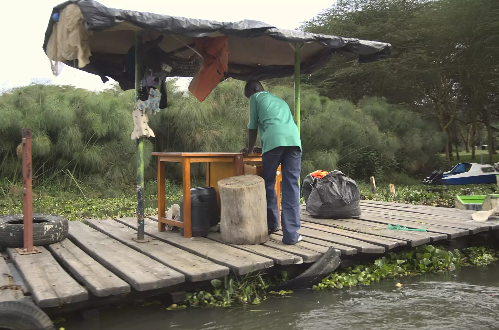 A random dock-side stall, from Narok to Naivasha and Hell's Gate National Park, Kenya, Africa - 5th November 2010