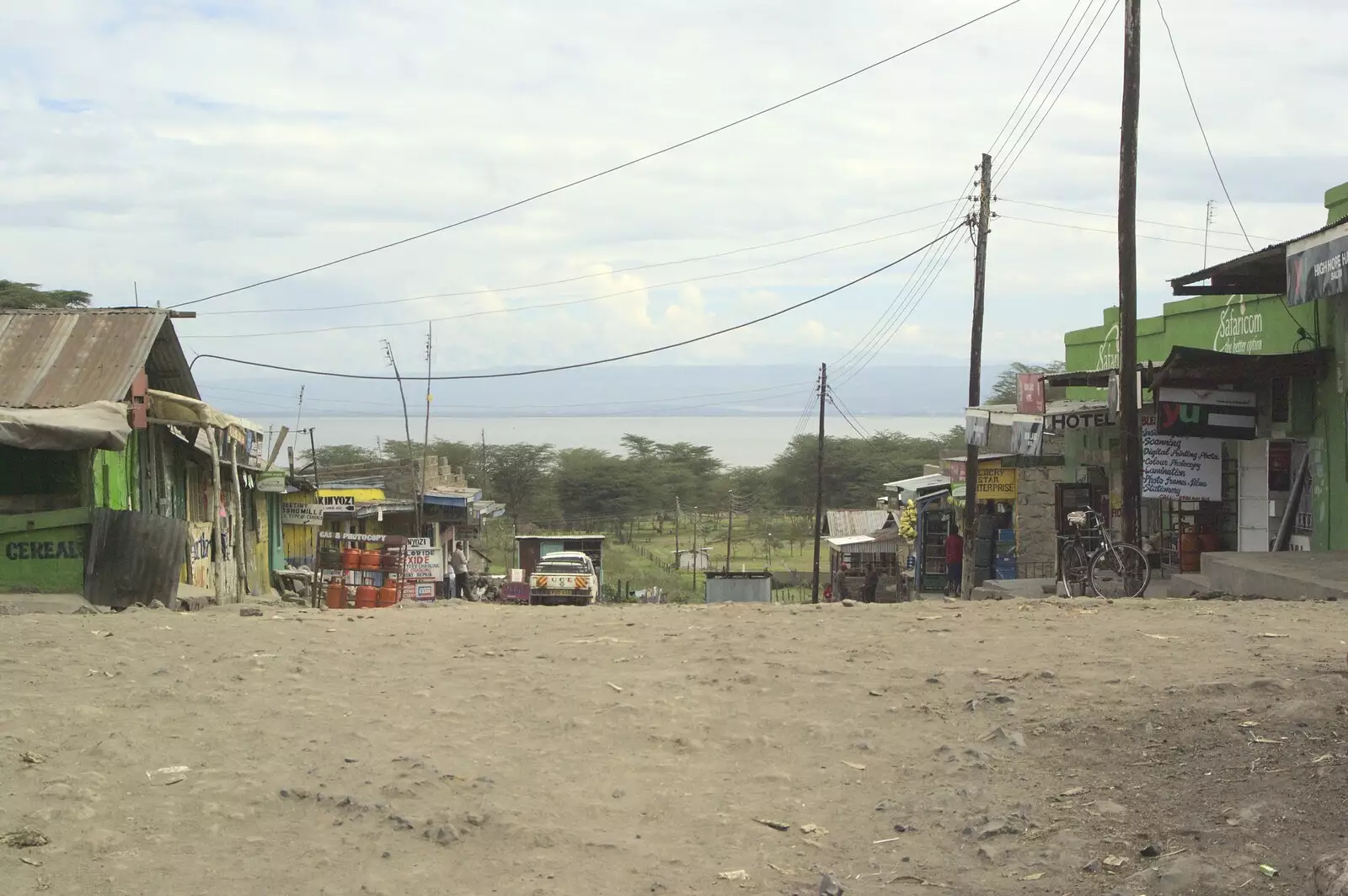 A side street overlooking the lake, from Narok to Naivasha and Hell's Gate National Park, Kenya, Africa - 5th November 2010