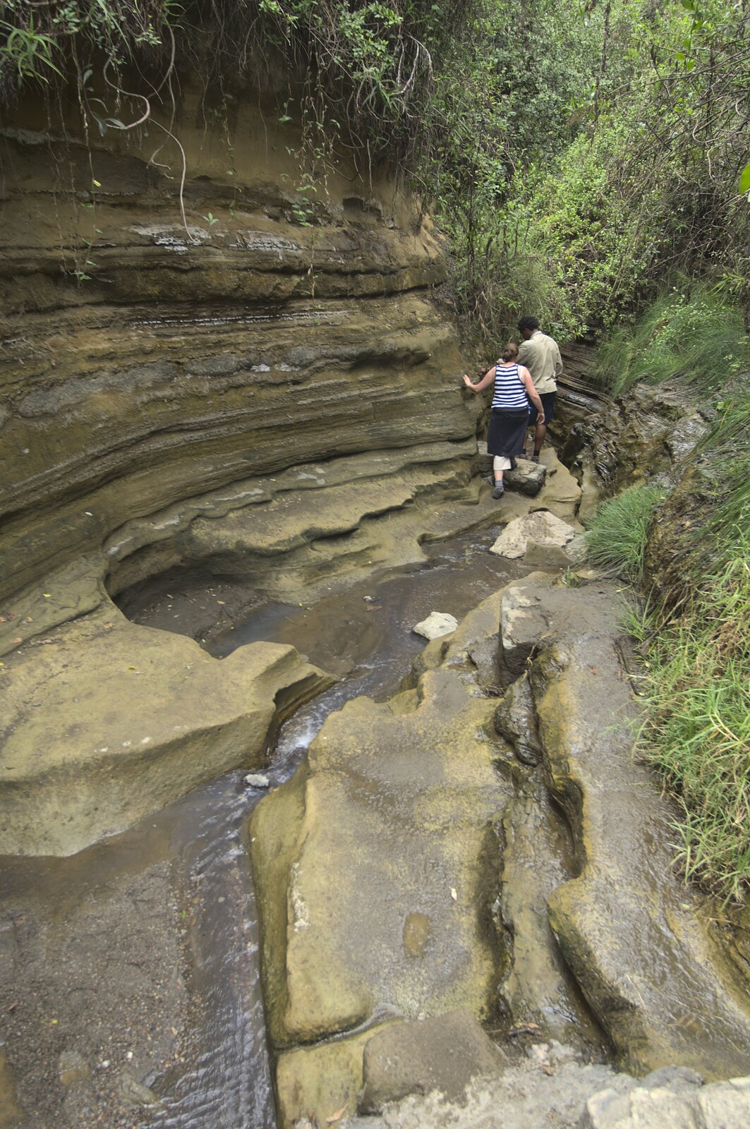 Narok to Naivasha and Hell's Gate National Park, Kenya, Africa - 5th November 2010: Perfect layers of sedimentary rock