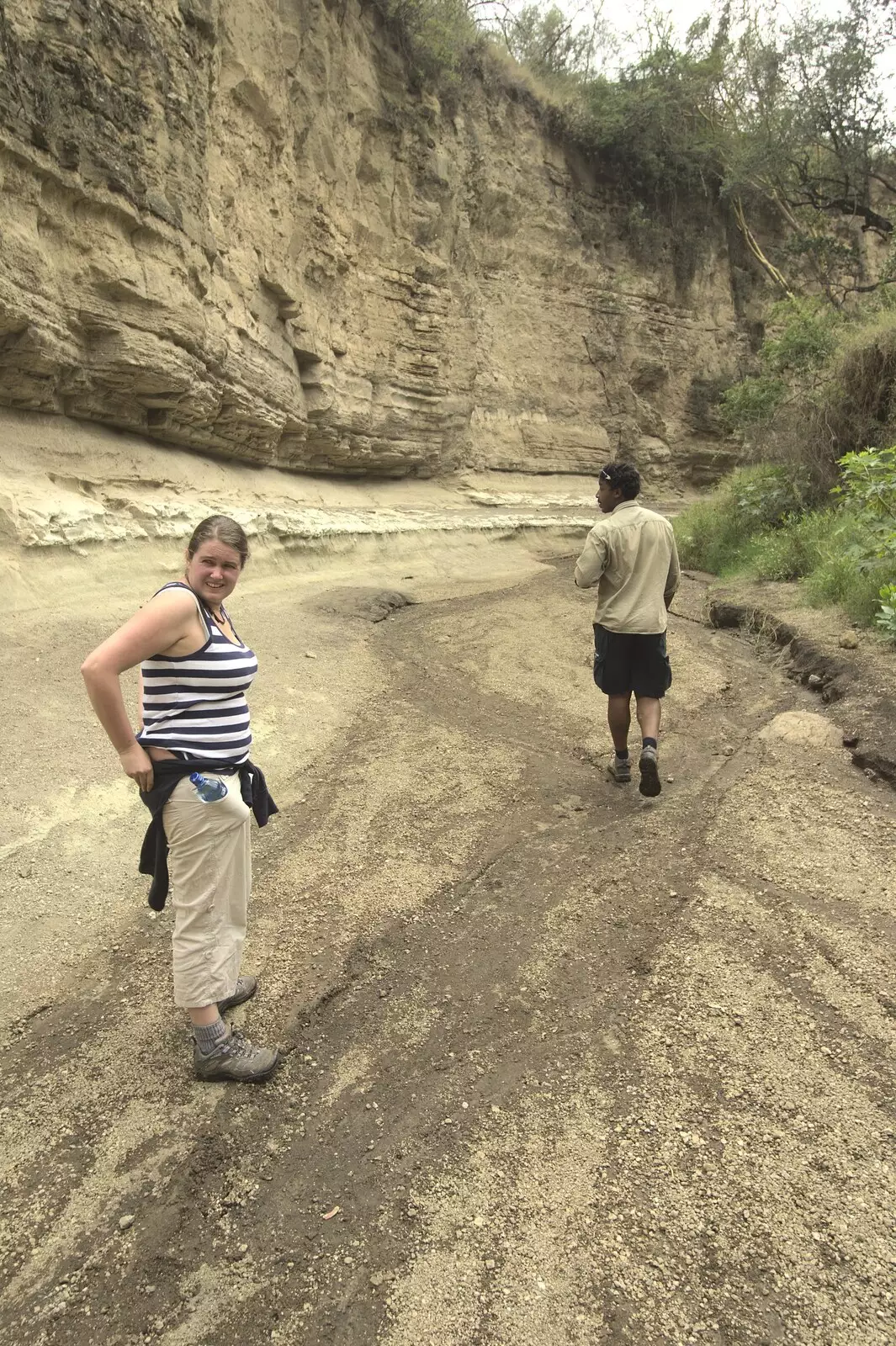 Isobel stops for a moment, from Narok to Naivasha and Hell's Gate National Park, Kenya, Africa - 5th November 2010