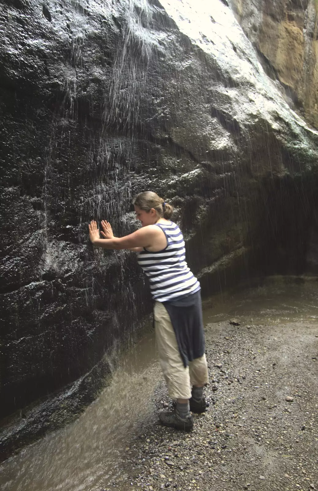 Isobel takes an impromptu shower, from Narok to Naivasha and Hell's Gate National Park, Kenya, Africa - 5th November 2010