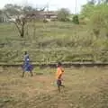 Kids run alongside the train, Long Train (not) Runnin': Tiwi Beach, Mombasa, Kenya - 7th November 2010