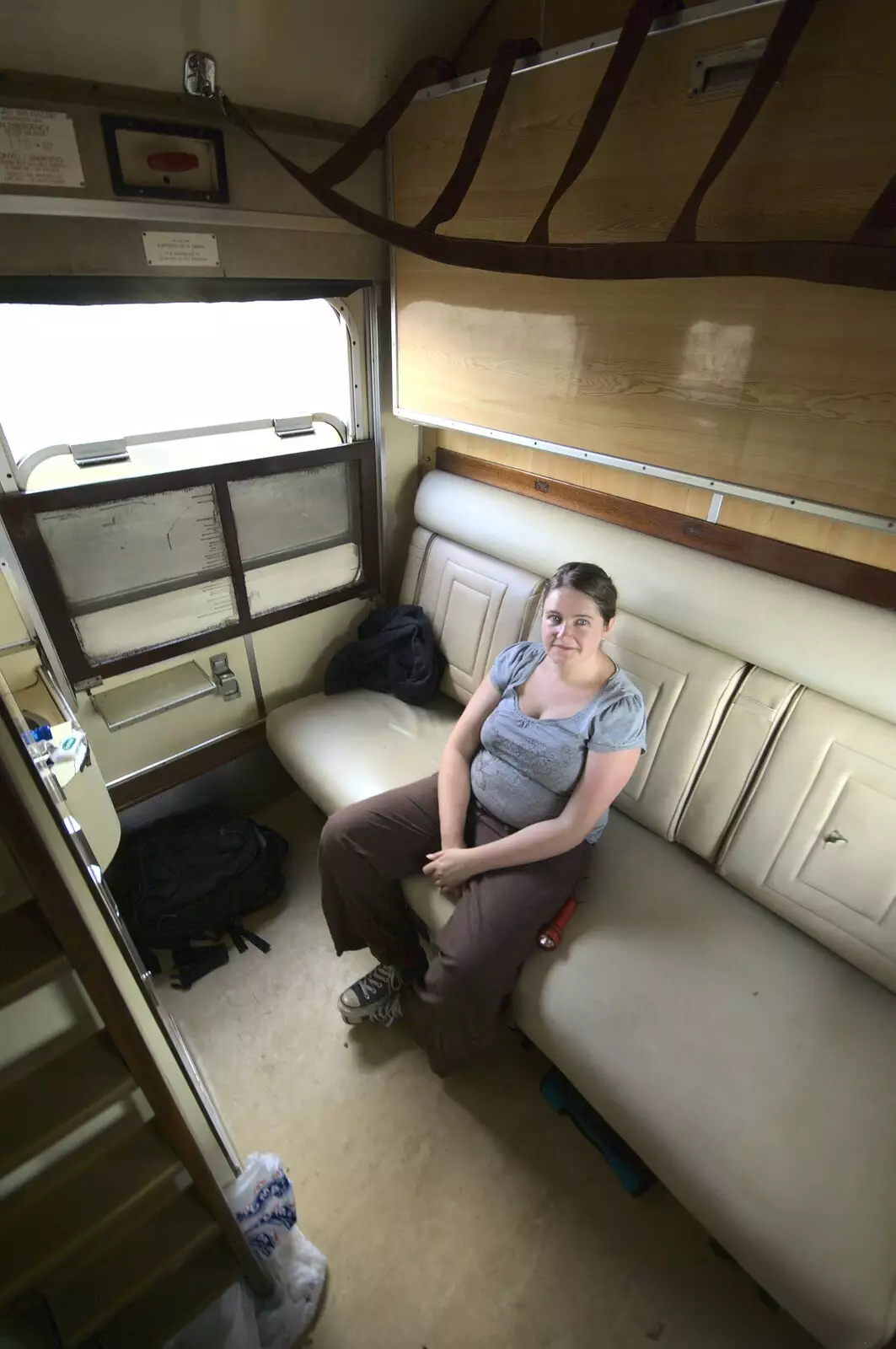 Isobel in our sleeper cabin, from Long Train (not) Runnin': Tiwi Beach, Mombasa, Kenya - 7th November 2010