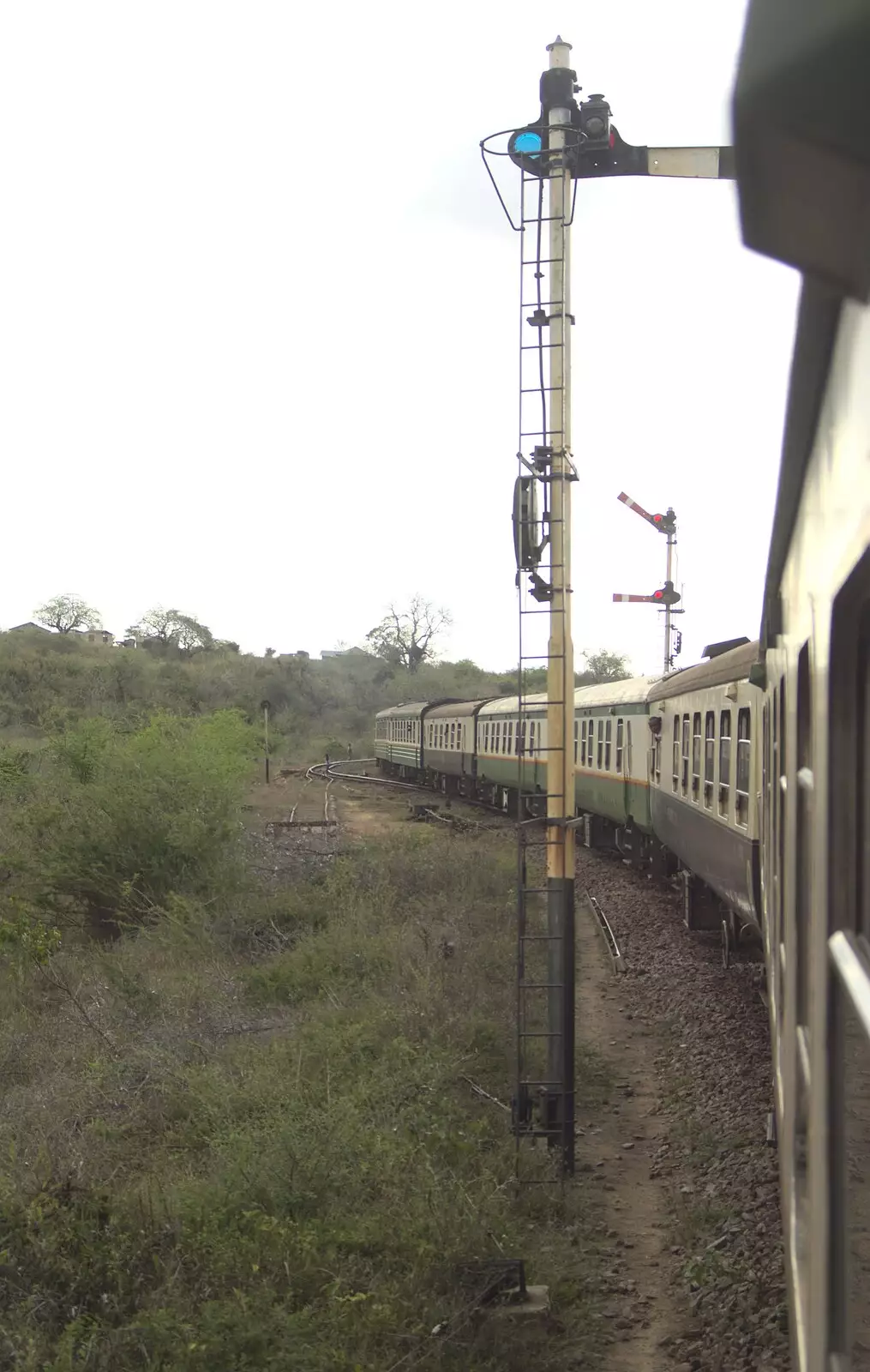 The Kenya Railway is using semaphore signals, from Long Train (not) Runnin': Tiwi Beach, Mombasa, Kenya - 7th November 2010