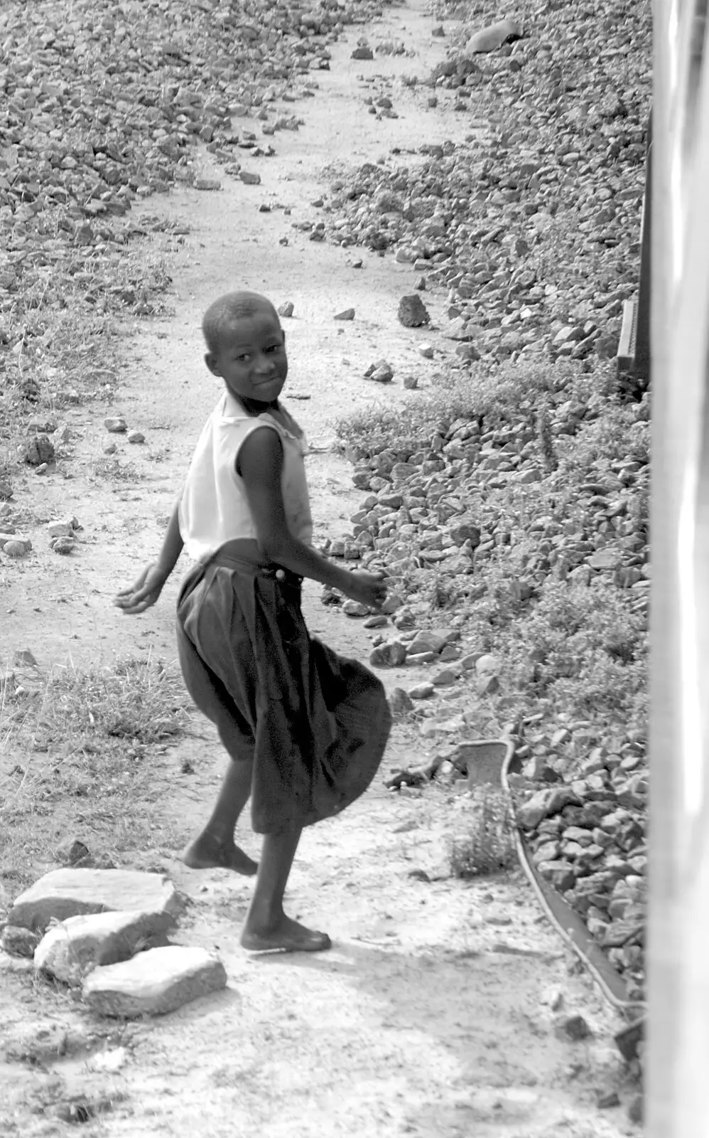 Another small boy chases the train, from Long Train (not) Runnin': Tiwi Beach, Mombasa, Kenya - 7th November 2010