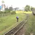 Some dude walks along the tracks, Long Train (not) Runnin': Tiwi Beach, Mombasa, Kenya - 7th November 2010