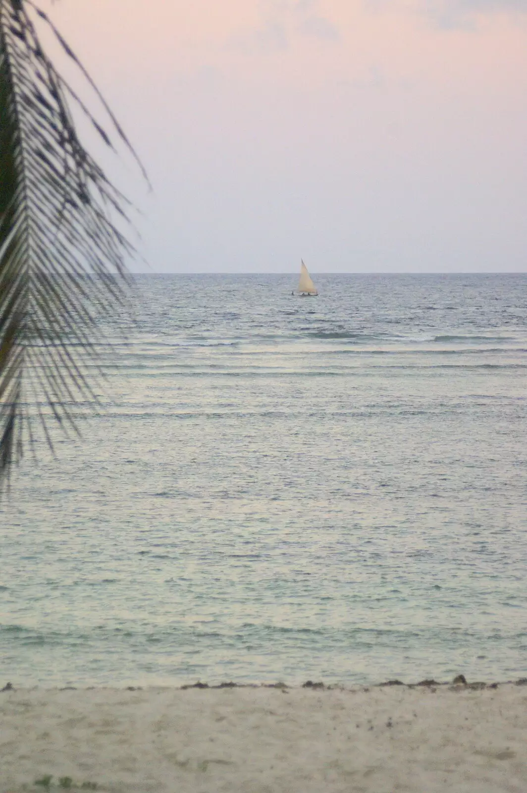 A small boat on the Indian Ocean, from Long Train (not) Runnin': Tiwi Beach, Mombasa, Kenya - 7th November 2010