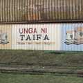 Adverts on corrugated iron, Long Train (not) Runnin': Tiwi Beach, Mombasa, Kenya - 7th November 2010