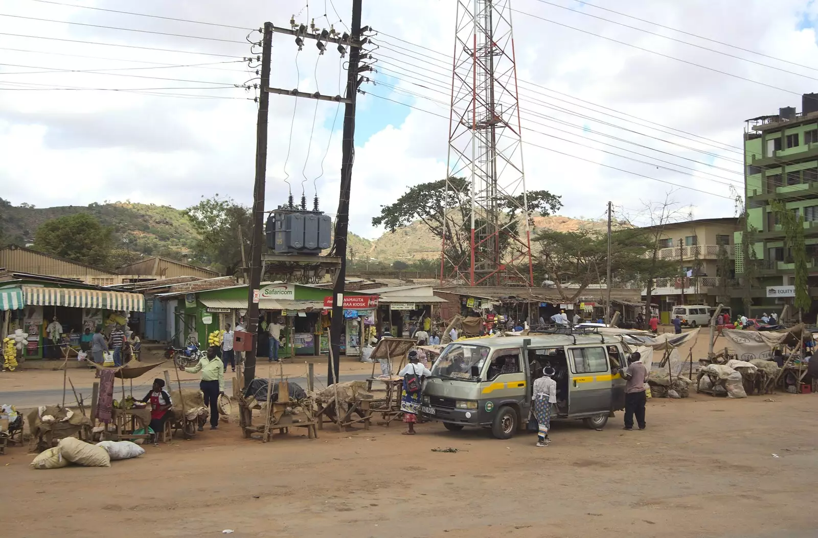 The bustling town of Voi, from Long Train (not) Runnin': Tiwi Beach, Mombasa, Kenya - 7th November 2010