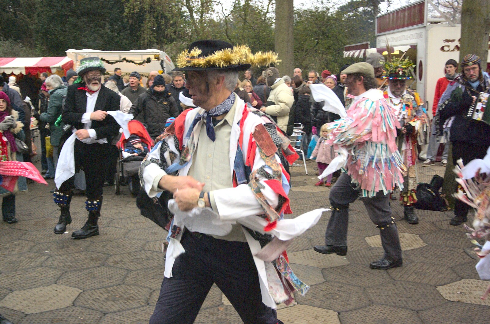 A Christmas Fair, Bury St. Edmunds, Suffolk - 28th November 2010: Waving handkerchiefs around