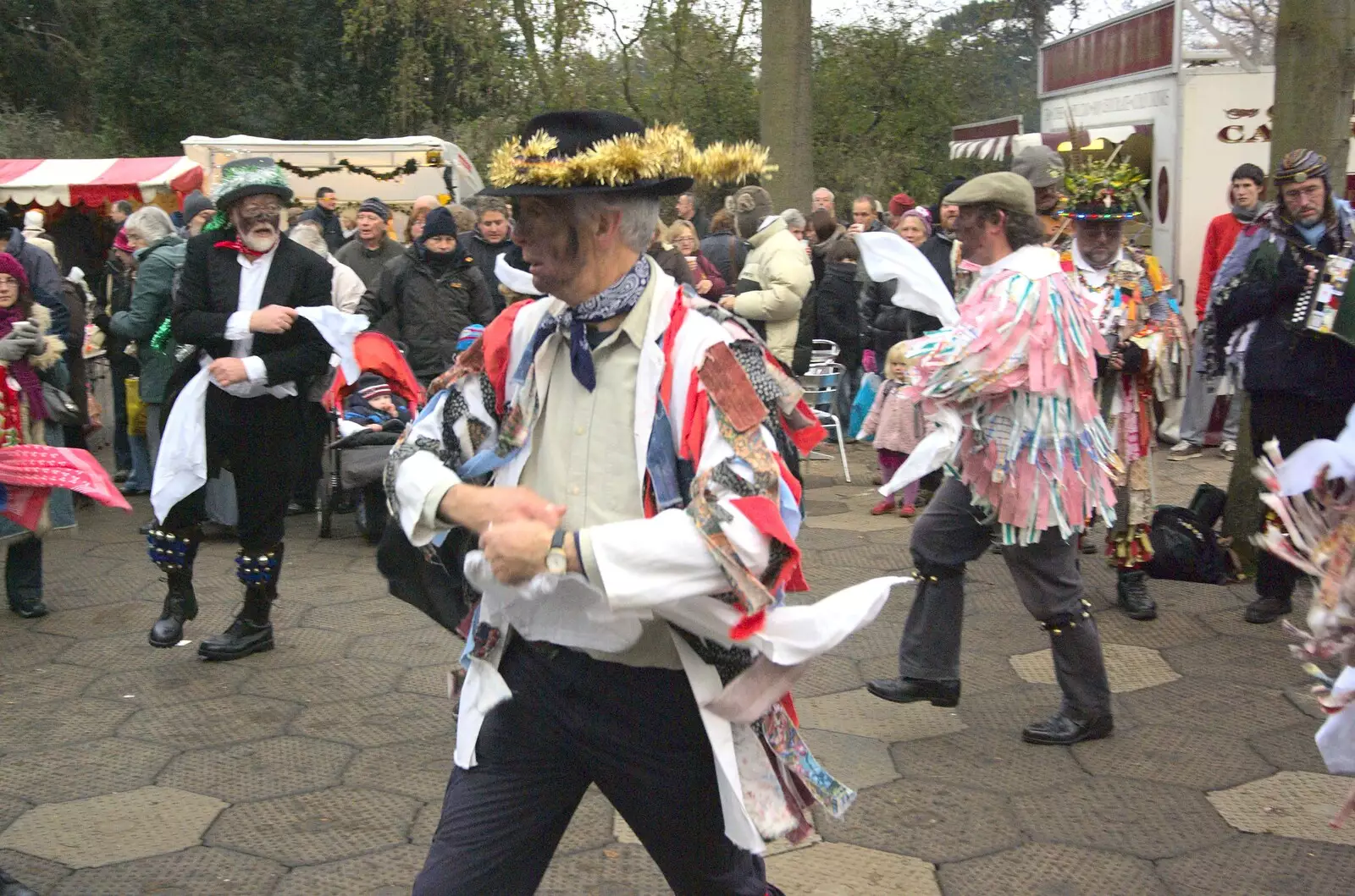 Waving handkerchiefs around, from A Christmas Fair, Bury St. Edmunds, Suffolk - 28th November 2010