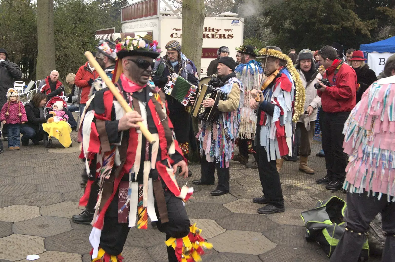 Dancing with big sticks, from A Christmas Fair, Bury St. Edmunds, Suffolk - 28th November 2010