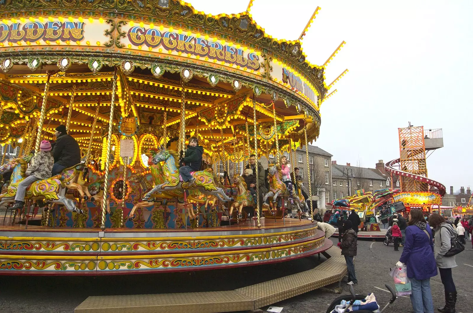 The Cockerel's carousel, from A Christmas Fair, Bury St. Edmunds, Suffolk - 28th November 2010