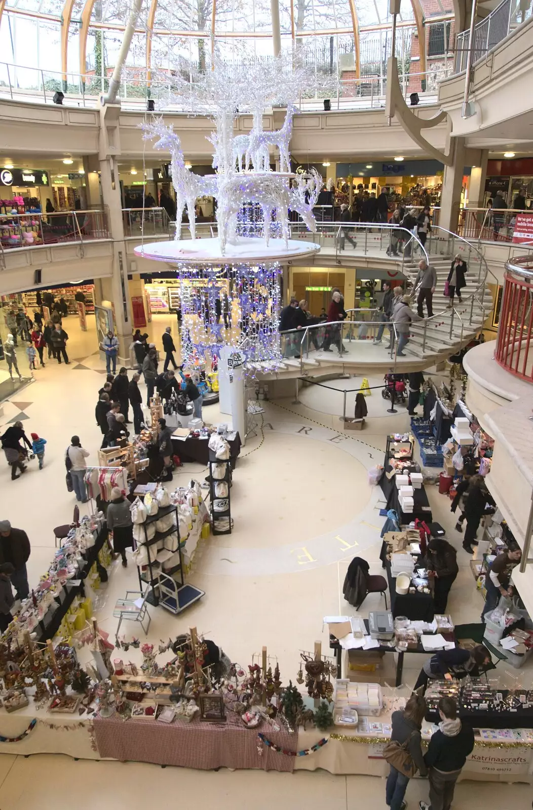 Castle Mall: the cathedral of shopping, from Ducks by the Mere, and Christmas Tree Decoration, Brome, Suffolk - 12th December 2010