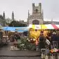 Cambridge market place on a cold and rainy day, Qualcomm's Christmas Party and The End of Taptu, Cambridge - 16th December 2010