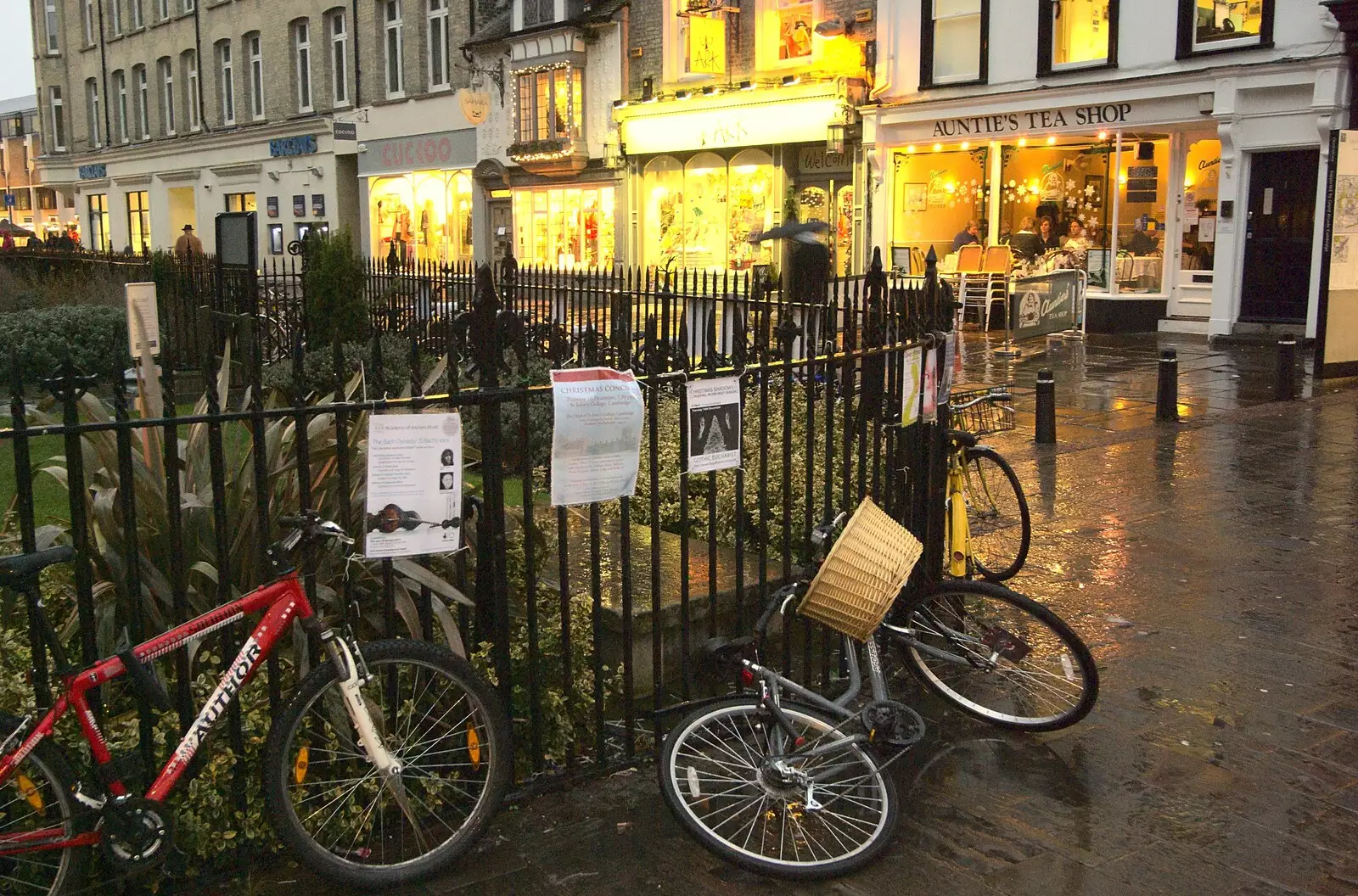 Typical Cambridge bicycle chaos, from Qualcomm's Christmas Party and The End of Taptu, Cambridge - 16th December 2010