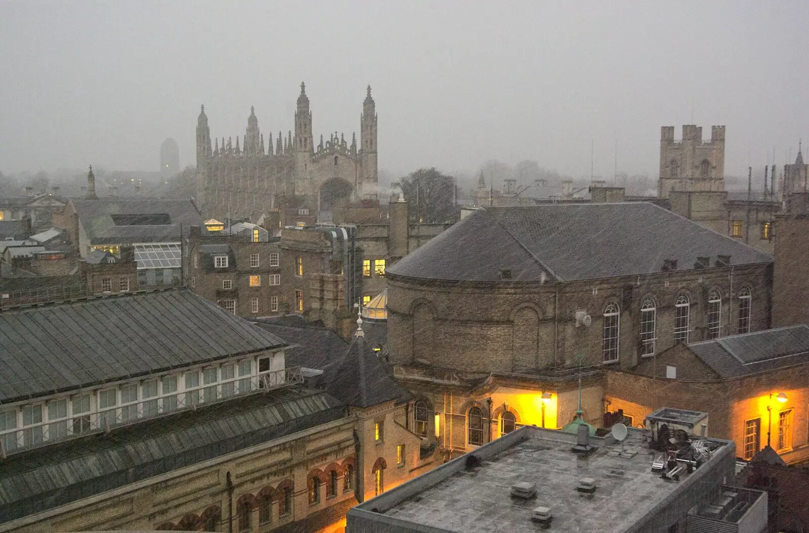 Overlooking Cambridge and King's College Chapel, from Qualcomm's Christmas Party and The End of Taptu, Cambridge - 16th December 2010