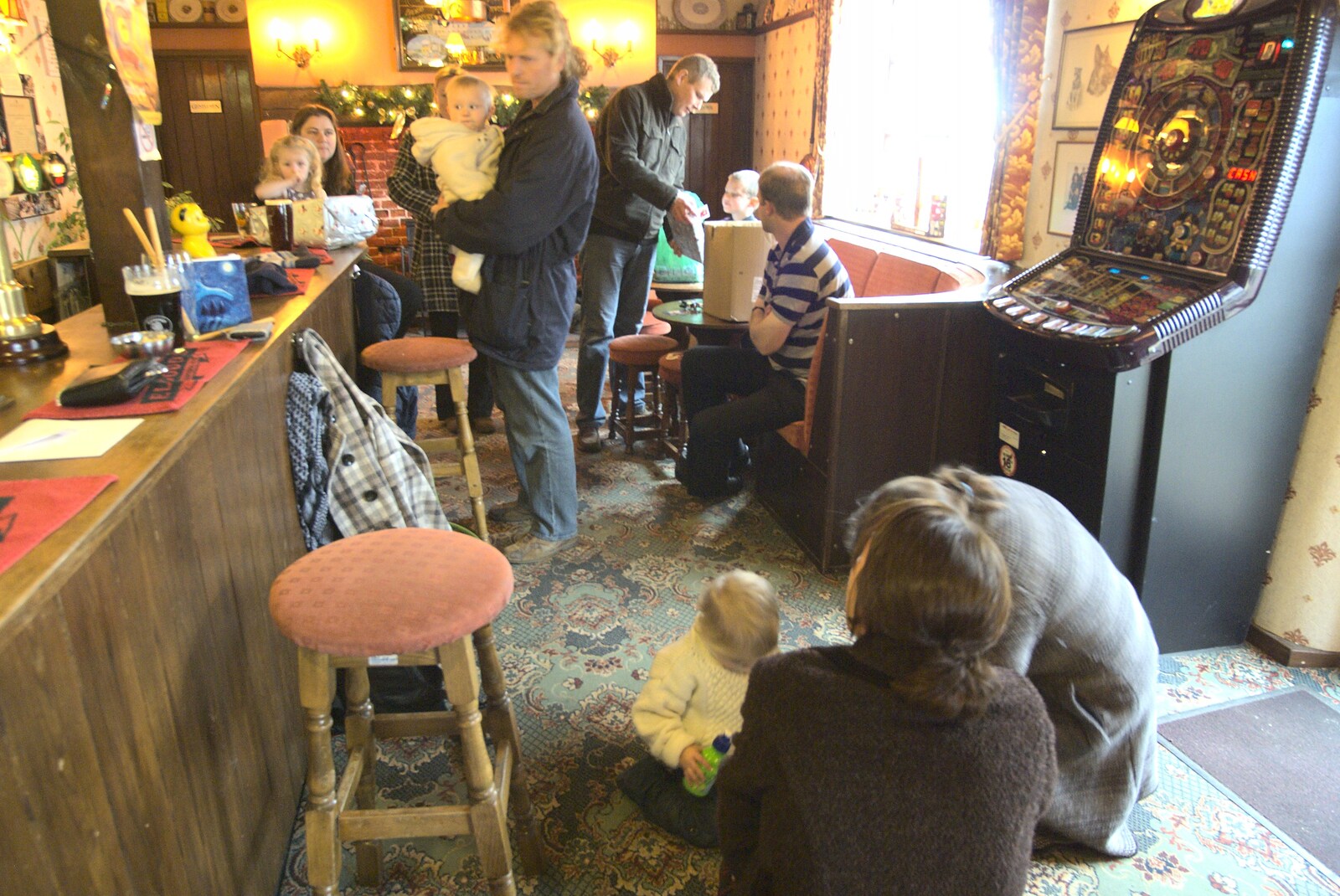 It's sprog-tastic up at the Swan from Christmas Day at the Swan Inn, and some Festive Trips, Brome, Knettishall and Norwich - 25th December 2010