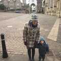 2010 Isobel and Fred outside Norwich Cathedral