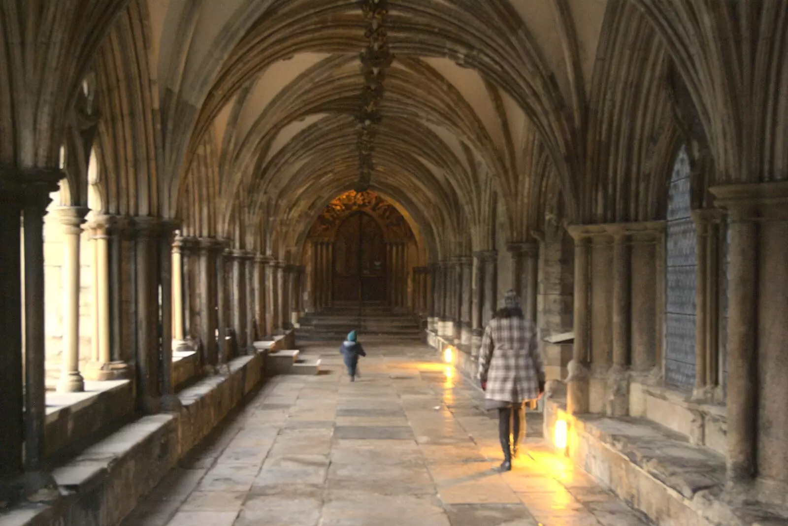 More cloister exploration, from Christmas Day at the Swan Inn, and some Festive Trips, Brome, Knettishall and Norwich - 25th December 2010